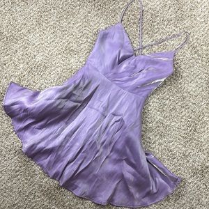 Maniju Purple Cross Back Detail Dress